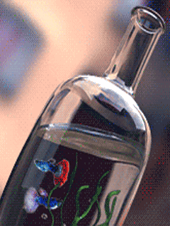 animated gif icons, аквариум в бутылке (Aqua In Bottle)