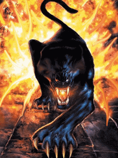 gif icons, огненная пантера (Pantera)