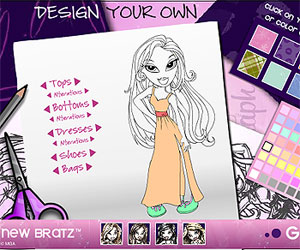 Игры куклы Братц (Bratz games: Братц - модный дизайнер