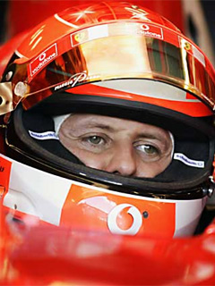 Михаил Шумахер в шлеме формулы-1 (Michael Schumacher)