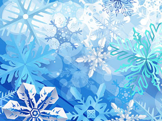 Прикольные снежинки и снег (Funny blue snow)