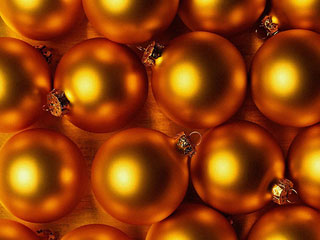 Золотые елочные шарики (Gold balls)
