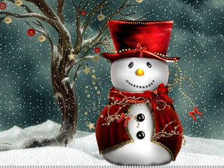 Снеговичек, прикольные ну очень, прямо милашка! (Cute snowman)