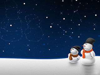 Новогоднее созвездие снеговиков - очень мило (sozvez diesnegovikov)