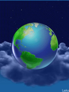 сохранялка экрана, анимированная планета Земля (Earth 1)