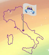 Местоположение парка Винкс Клуб на карте Италии