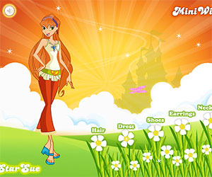 Игры Винкс Клуб (Winx Club - игры для девочек: Одень Стеллу в модные наряды