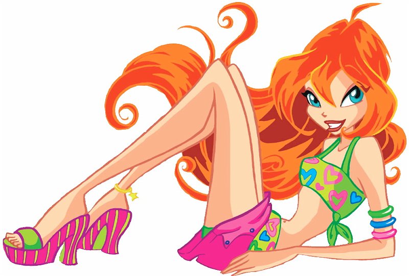 winx_club_bloom_098.jpg - Большой постер - Блум лежит на отдыхе. Winx Club girls