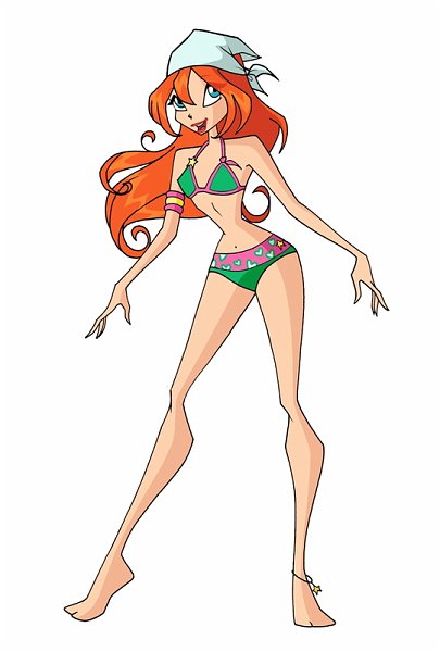 winx_club_bloom_202_bikini.jpg - Блум ищет - друзей и фанатов клуба Винкс. Блум одета в зеленый купальнике.