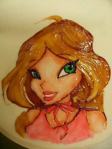 winx_on_a_cake.jpg - Изображение Флоры на торте. Сладости с Винкс